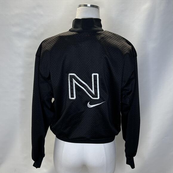 Nike Jacket Womens Small Mesh Full Zip Retro Track Vintage Style Swoosh - Picture 1 of 12